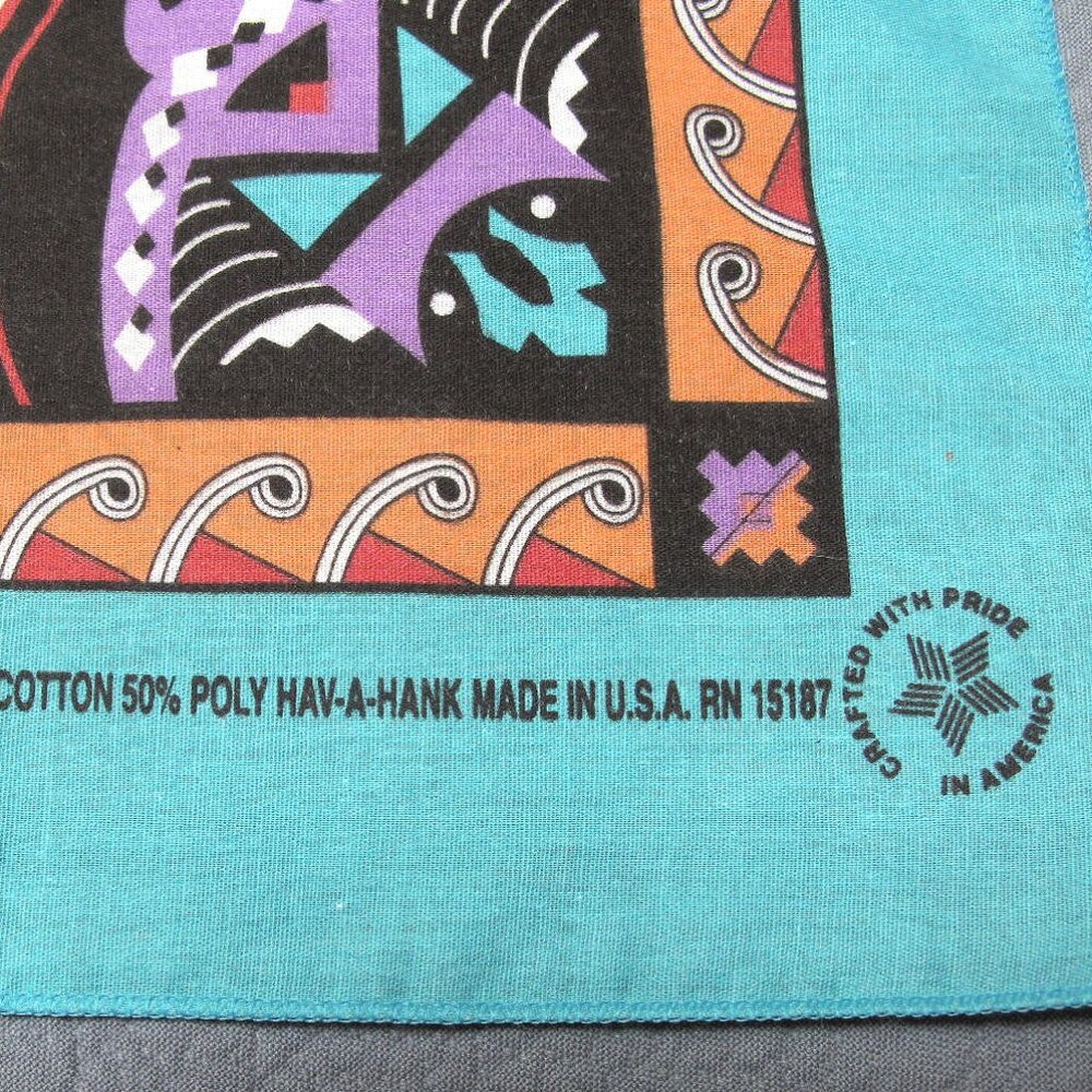 HARLEY, STURGIS BANDANA, HD HEAD BAND, TRIBAL HAV-A-HANK BANDANA USA VINTAGE - Picture 5 of 7